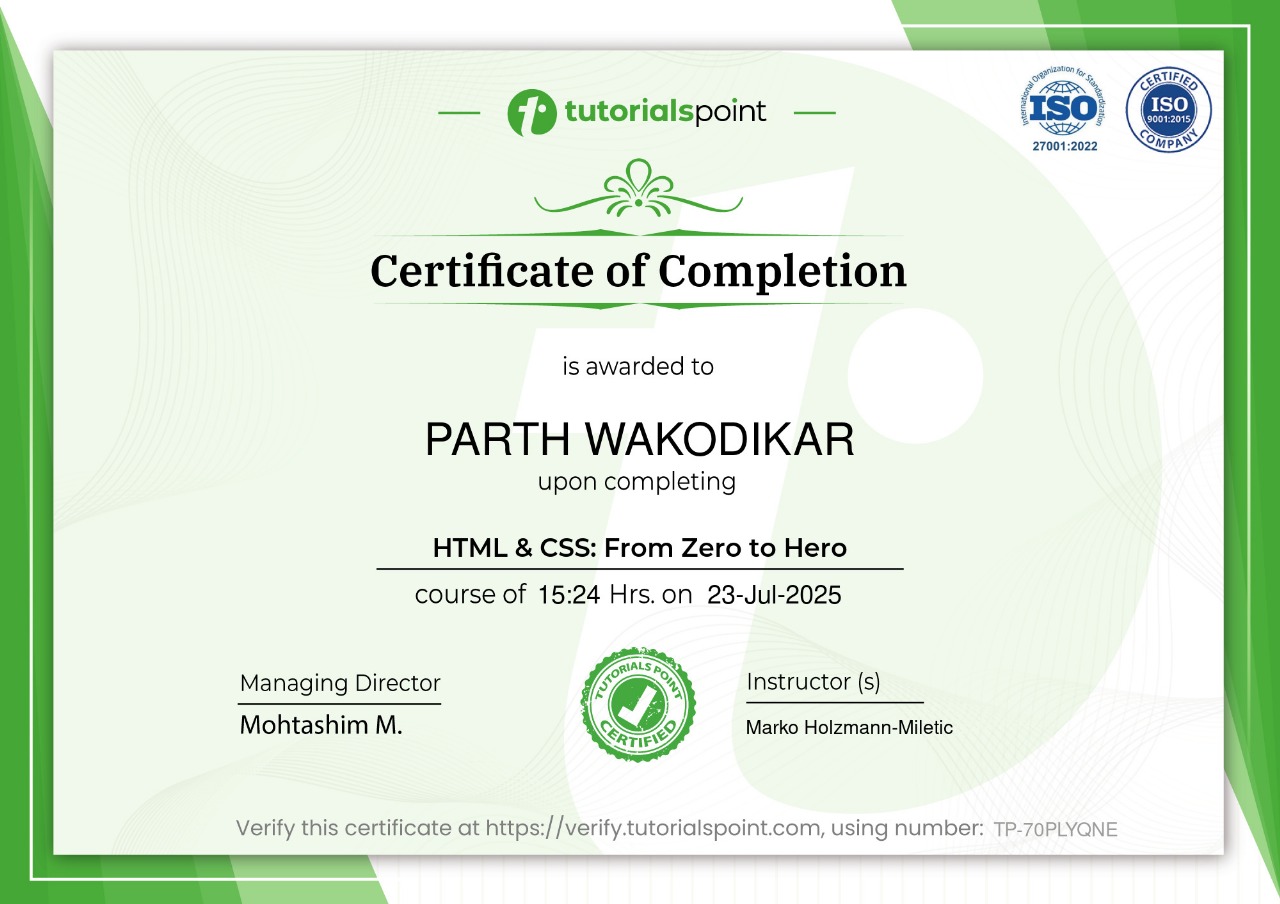 Certificate